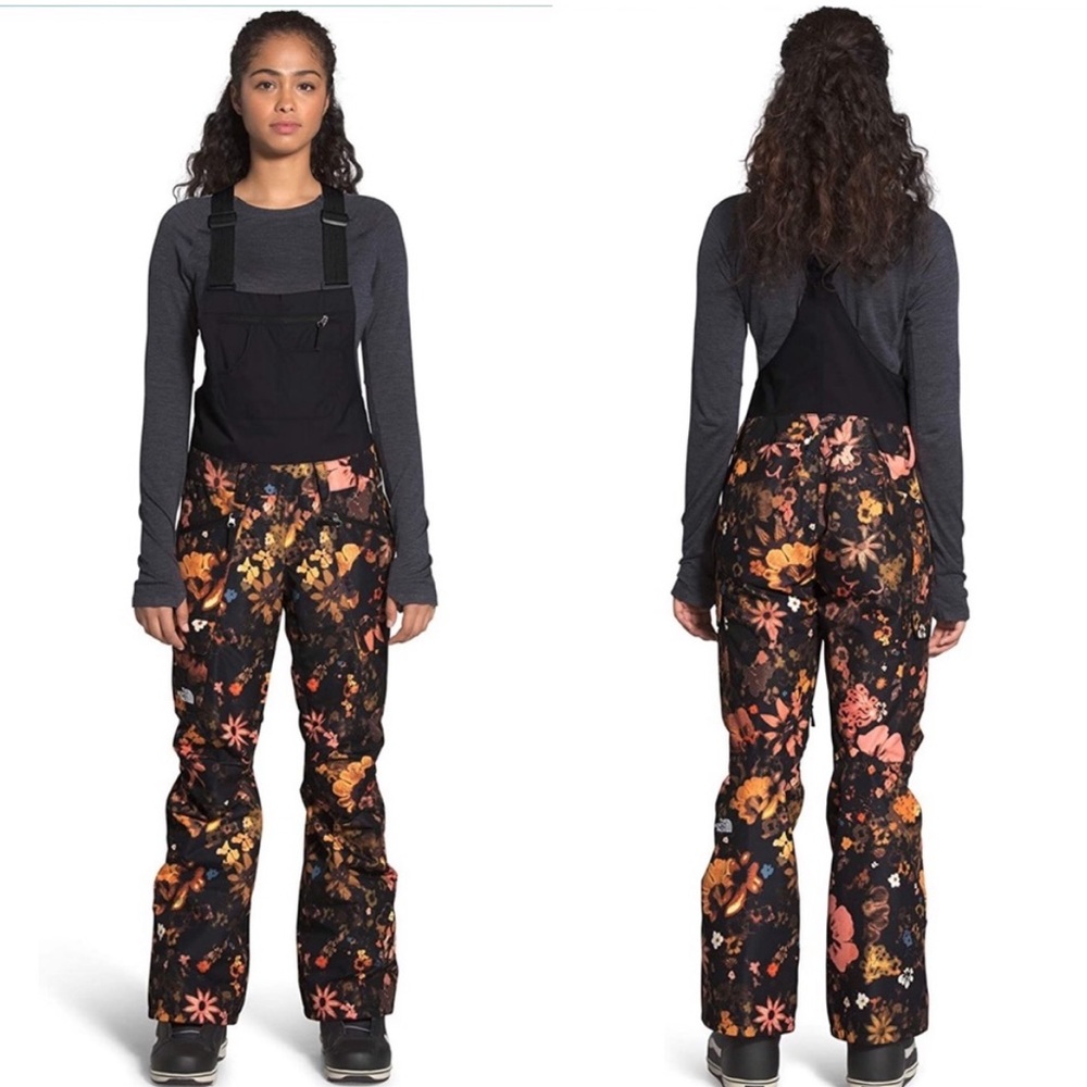 NWT The North Face Freedom Floral Bib Ski Snow